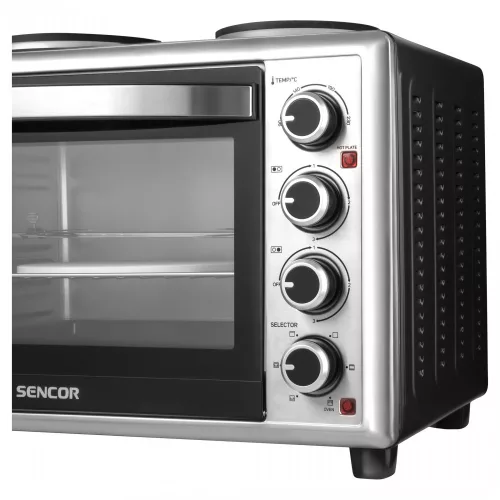 Sencor SEO3628SS elektromos sütő 2 db főzőlappal