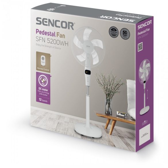 Sencor SFN 5200WH távirányítós álló ventilátor