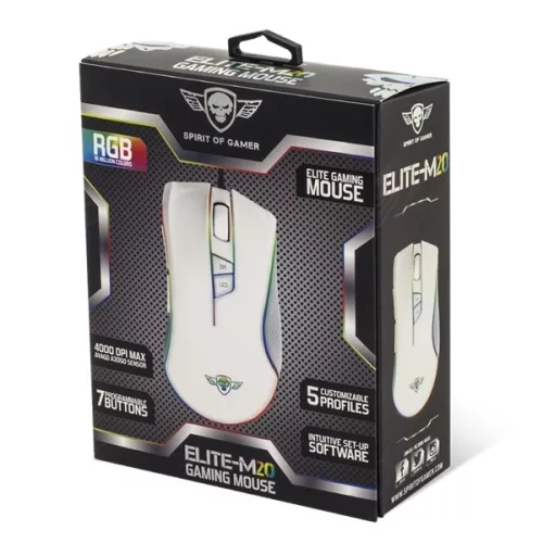 Spirit of Gamer ELITE-M20 egér - fehér