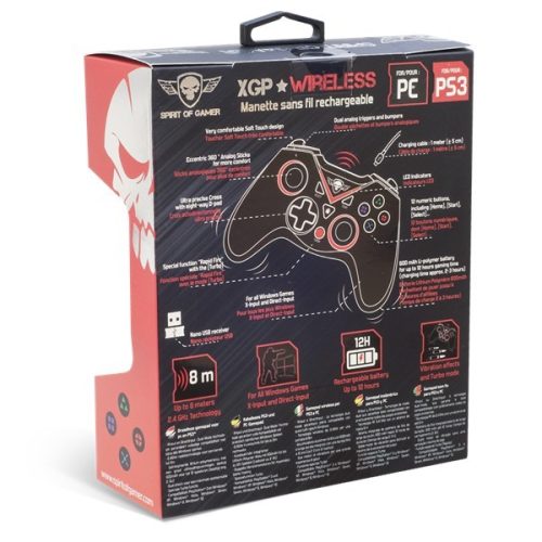 Spirit of Gamer WIRELESS gamepad - piros