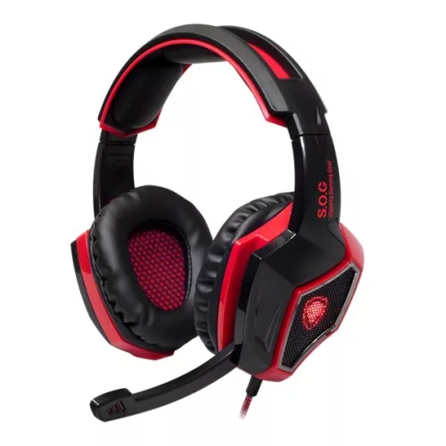 Spirit of Gamer XPERT-H100 fejhallgató - piros