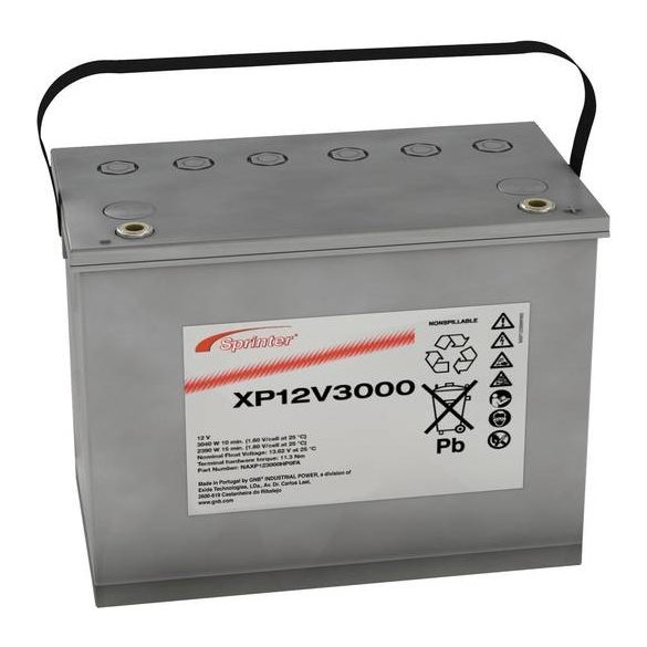 Sprinter XP12V3000 12V 92,8Ah nagy áramú zárt ólomakkumulátor