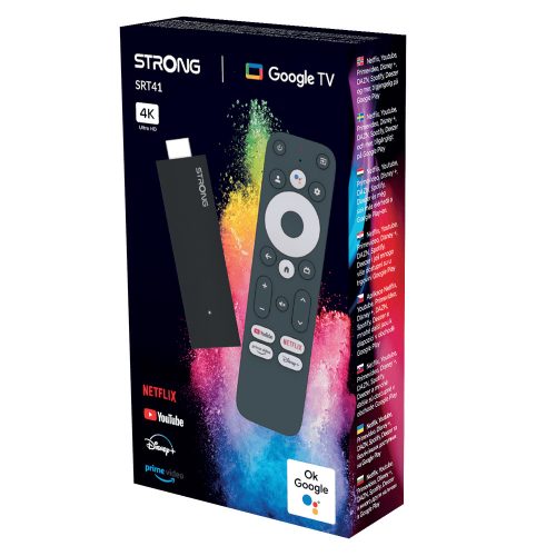 Strong SRT41  GOOGLE TV  4K UHD STICK multimédia lejátszó google tv 4k uhd usb stick