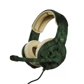   Trust Fejhallgató - GXT 411C Radius Camo (1,5m kábel; mikrofon; hangerőszabályzó; 3.5mm TRRS jack + Y kábel, zöld)