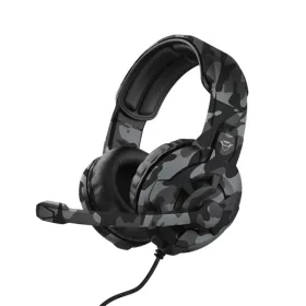   Trust Fejhallgató - GXT 411K Radius Camo (1,5m kábel; mikrofon; hangerőszabályzó; 3.5mm TRRS jack + Y kábel, fekete)