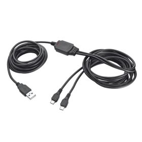   TRUST 20165 trust gamepad töltő - gxt 222 duo cable (töltő kábel 2db ps4 kontrollerhez; usb)