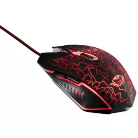   TRUST 21683 trust egér gamer - gxt 105 izza (optikai érzékelő; 2400dpi; 6 gomb; led; gumizott külső; fekete)