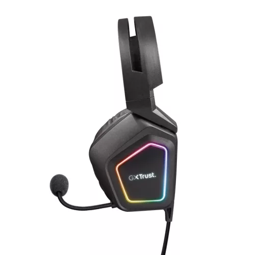 TRUST 23191 fejhallgató 7.1 - GXT 450 Blizz RGB (világítás; mikrofon; hangerőszabályzó; usb; nagy-párnás; 2m kábel)