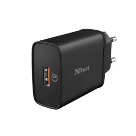  TRUST 23557 trust telefon töltő - qmax 18w ultra-fast (1port 18w qc 3.0 ; fekete; hálózati csatlakozó)