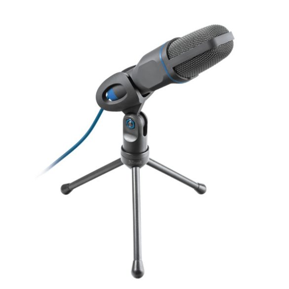 TRUST 23790 trust mikrofon - mico (studió design; 3,5mm jack + usb adapter; 180cm kábel; állvány; fekete-kék)
