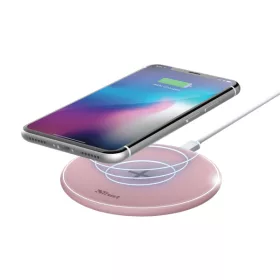   TRUST 23866 trust telefon töltő vezeték nélküli - qylo fast (10w; pink; qi szabvány; quickcharge)