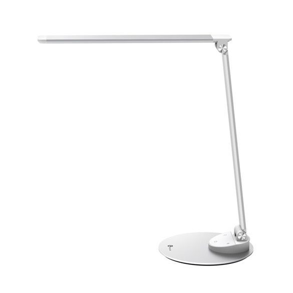 TaoTronics TT-DL19 Taotronics Black 5-Level Dimmable Aluminum LED Lamp with 5 Color Temperatures and USB Port (Silver)