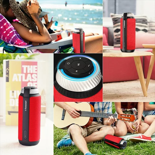 Tronsmart Element T6 vezeték nélküli Bluetooth hangszóró - PIROS