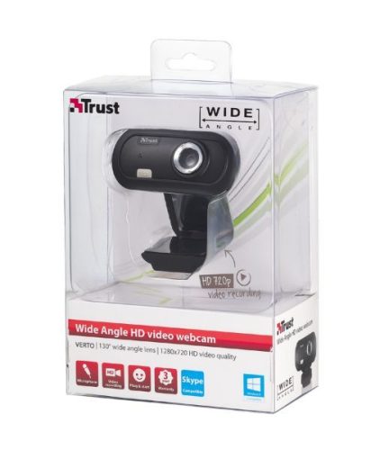 Trust 19401 Verto nagy látószögű webkamera 720p-fekete