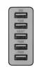 Trust 20014 Hálózati töltő 5 USB port-fekete