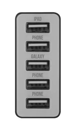 Trust 20014 Hálózati töltő 5 USB port-fekete