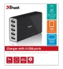 Trust 20014 Hálózati töltő 5 USB port-fekete
