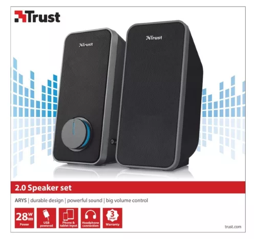 Trust 20179 Arys 2.0 Hangszóró Szett-fekete