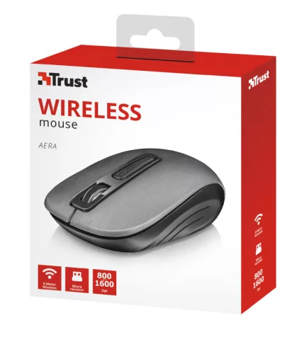 Trust Aera Wireless vezeték nélküli notebook egér - szürke (22372)