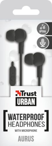Trust Aurus fülhallgató  - fekete (20834)