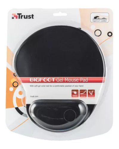 Trust 16977 Bigfoot zselés egér pad fekete