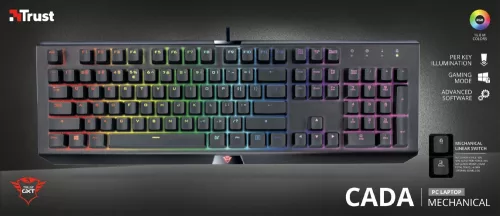 Trust Billentyűzet GXT 890 Cada RGB mechanikus (21808)