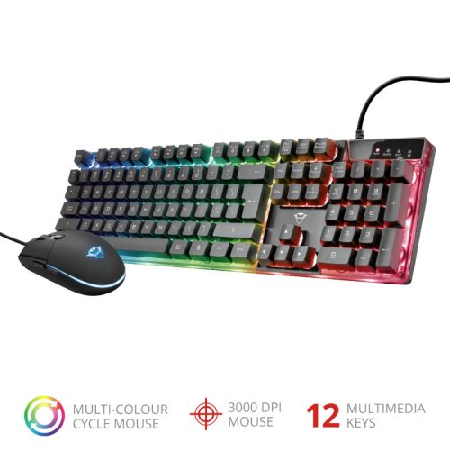 Trust Billentyűzet + egér kit Veza GXT 838 Azor Gaming Combo - magyar (23473)