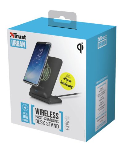 Trust Expo10 vezeték nélküli telefon töltő (23069)