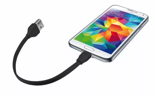 Trust 20139 Flat Micro-USB kábel 20cm fekete