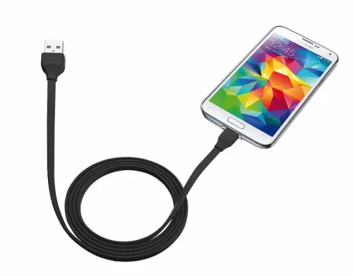 Trust 20135 Flat Micro-USB kábel 1m fekete