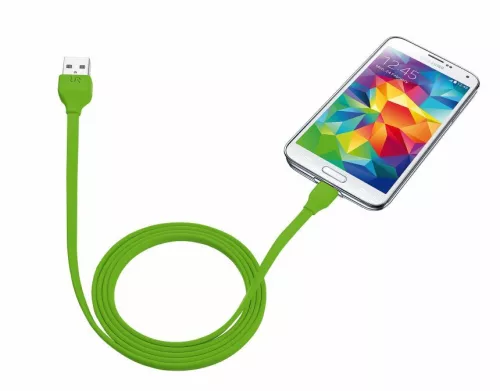 Trust 20138 Flat Micro-USB kábel 1m lime