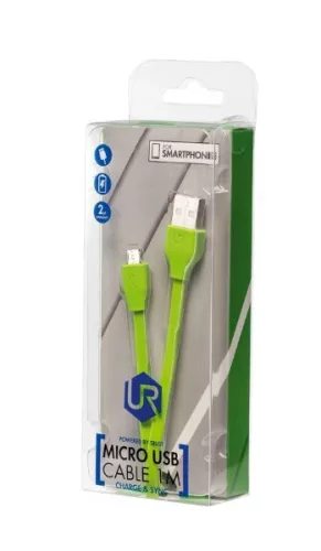 Trust 20138 Flat Micro-USB kábel 1m lime