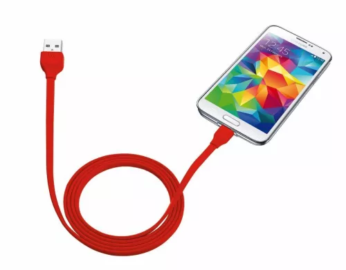 Trust 20137 Flat Micro-USB kábel 1m piros