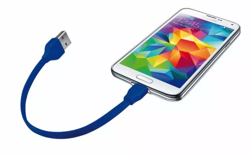 Trust 20140 Flat Micro-USB kábel 20cm kék