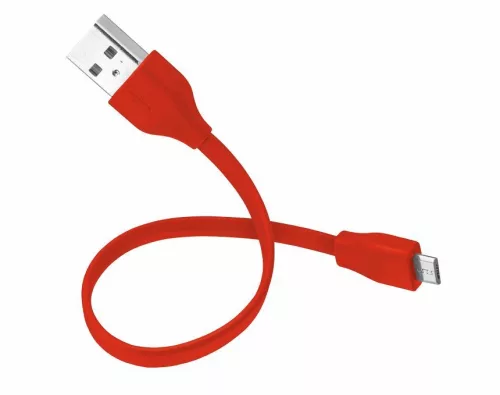 Trust 20141 Flat Micro-USB kábel 20cm piros
