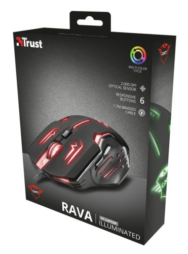 Trust GXT 108 Rava Gamer egér (22090)
