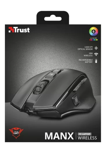 Trust GXT 140 Manx Rechargable vezeték nélkül Gamer egér (21790)