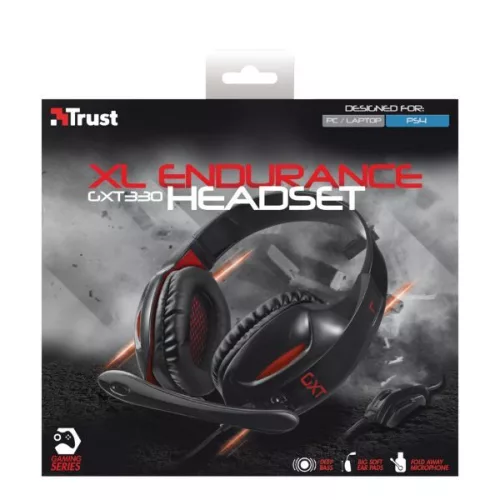 Trust GXT 330 XL Endurance mikrofonos fejhallgató