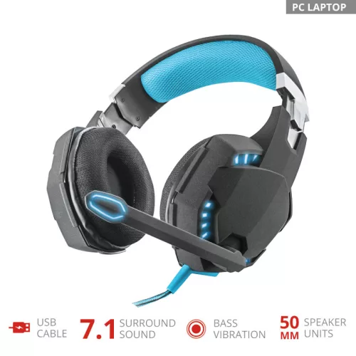 Trust GXT 363 Hawk 7 1  Bass Vibratio fejhallgató (20407)