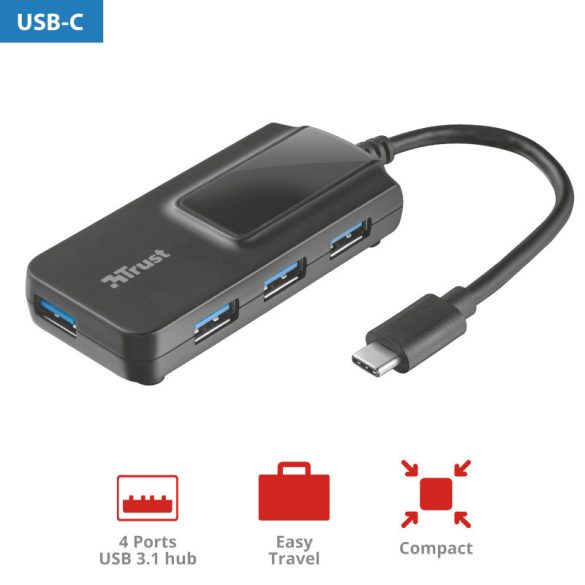 Trust Oila USB-C to 4 Port USB 3.1 Hub (21319)