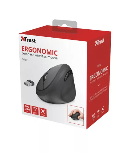 Trust Orbo ergonómikus vezeték nélküli egér (23002)