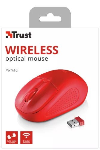 Trust Primo vezeték nélküli notebook egér - piros (20787)