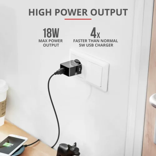 Trust Ultra fast QC3.0 telefon töltő (21818)
