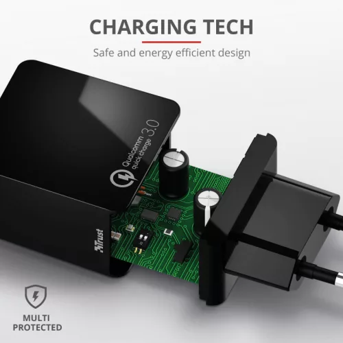 Trust Ultra fast QC3.0 telefon töltő (21818)