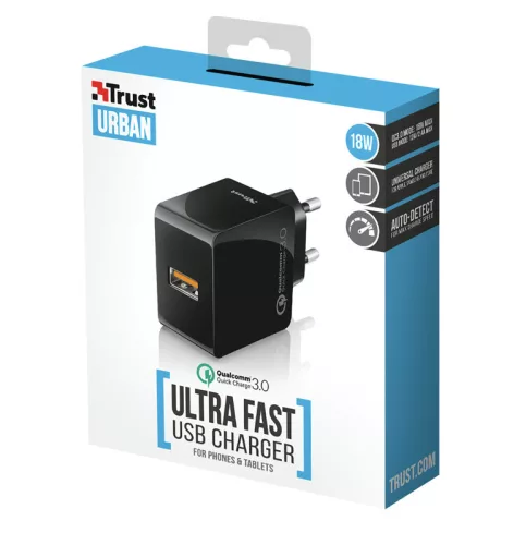 Trust Ultra fast QC3.0 telefon töltő (21818)