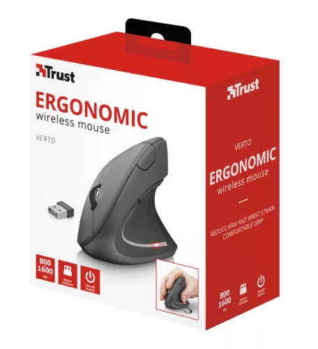 Trust Verto ergonómikus vezeték nélküli egér (22879)