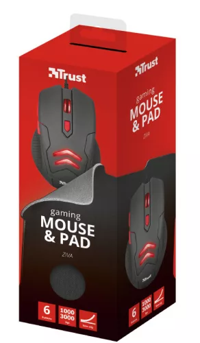 Trust Ziva Gaming Gamer egér + MopusePad (21963)