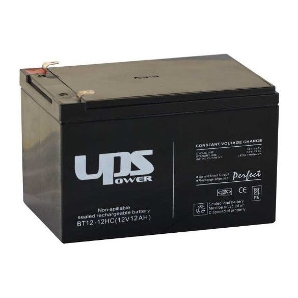 UPS BT12-12HC 12V 12Ah zselés ólom akkumulátor gondozásmentes