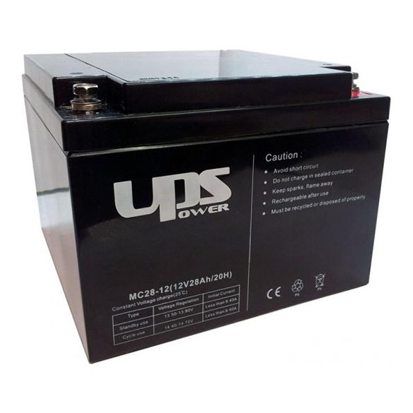 UPS MC28-12 12V 28Ah zselés ólom akkumulátor gondozásmentes