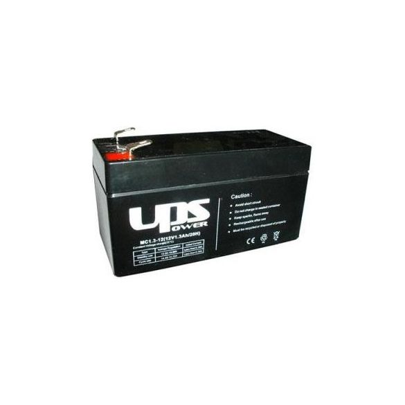 UPS MC1.3-12 12V 1.3Ah  zselés ólom akkumulátor gondozásmentes